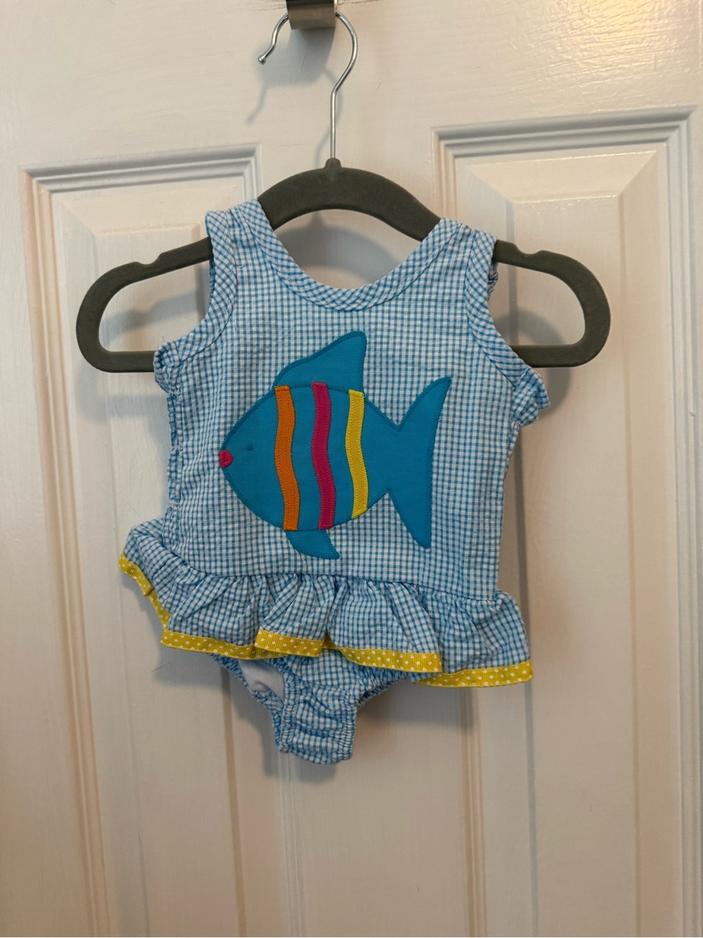 Funtasia too appliqué fish swim suit- size 3m